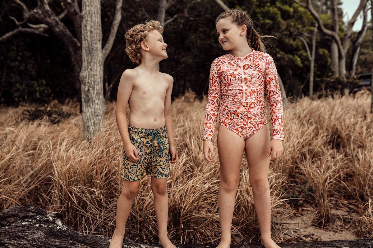 BROCKIE BOARDIES ~ jungle palms for the dudes - Tully and the Chief